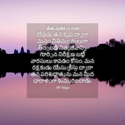 Picture 04 - తీతు పత్రిక 3:6 TELIRV - దేవుడు తన కృప - Bible Verse Picture