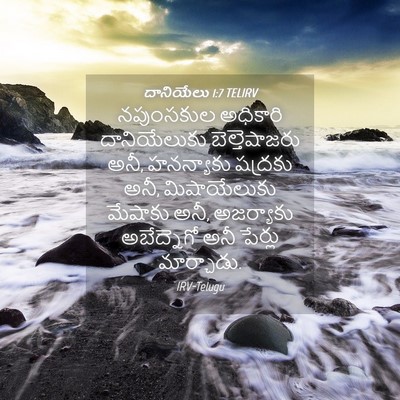 Picture 04 - దానియేలు 1:7 TELIRV - నపుంసకుల అధికారి - Bible Verse Picture