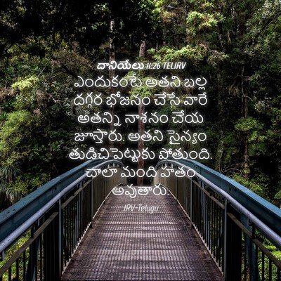 Picture 04 - దానియేలు 11:26 TELIRV - ఎందుకంటే అతని - Bible Verse Picture