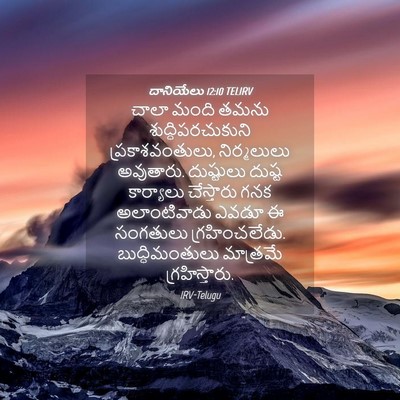 Picture 04 - దానియేలు 12:10 TELIRV - చాలా మంది తమను - Bible Verse Picture