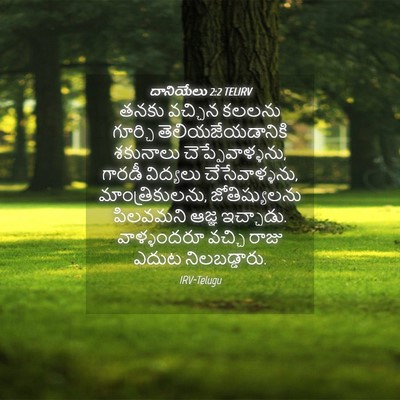 Picture 04 - దానియేలు 2:2 TELIRV - తనకు వచ్చిన కలలను - Bible Verse Picture