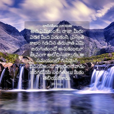 Picture 04 - దానియేలు 2:29 TELIRV - అది ఏమిటంటే, రాజా, - Bible Verse Picture