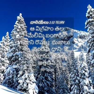 Picture 04 - దానియేలు 2:32 TELIRV - ఆ విగ్రహం తల - Bible Verse Picture