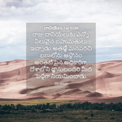Picture 04 - దానియేలు 2:48 TELIRV - రాజు దానియేలుకు - Bible Verse Picture