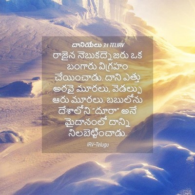 Picture 04 - దానియేలు 3:1 TELIRV - రాజైన - Bible Verse Picture