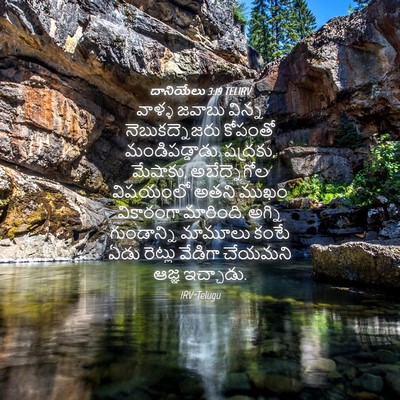 Picture 04 - దానియేలు 3:19 TELIRV - వాళ్ళ జవాబు విన్న - Bible Verse Picture