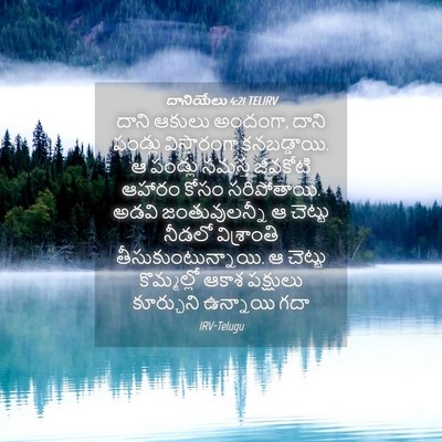 Picture 04 - దానియేలు 4:21 TELIRV - దాని ఆకులు అందంగా, - Bible Verse Picture