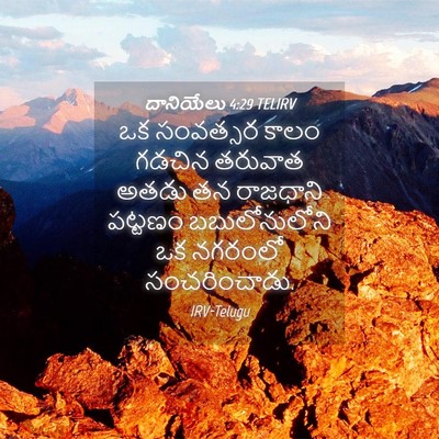 Picture 04 - దానియేలు 4:29 TELIRV - ఒక సంవత్సర కాలం - Bible Verse Picture