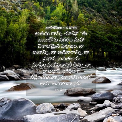 Picture 04 - దానియేలు 4:30 TELIRV - అతడు దాన్ని - Bible Verse Picture