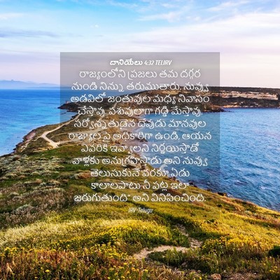Picture 04 - దానియేలు 4:32 TELIRV - రాజ్యంలోని ప్రజలు - Bible Verse Picture