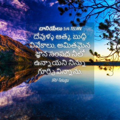 Picture 04 - దానియేలు 5:14 TELIRV - దేవుళ్ళ ఆత్మ, - Bible Verse Picture