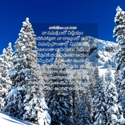Picture 04 - దానియేలు 6:26 TELIRV - నా సమక్షంలో - Bible Verse Picture