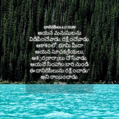 Picture 04 - దానియేలు 6:27 TELIRV - ఆయన మనుషులను - Bible Verse Picture