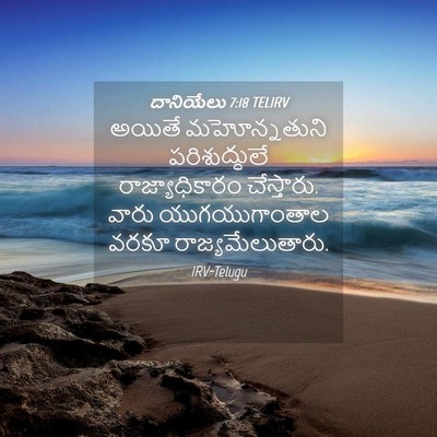 Picture 04 - దానియేలు 7:18 TELIRV - అయితే మహోన్నతుని - Bible Verse Picture