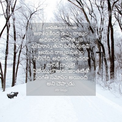 Picture 04 - దానియేలు 7:27 TELIRV - ఆకాశం కింద ఉన్న - Bible Verse Picture