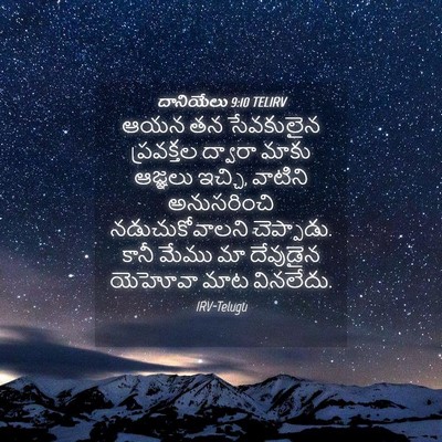 Picture 04 - దానియేలు 9:10 TELIRV - ఆయన తన సేవకులైన - Bible Verse Picture