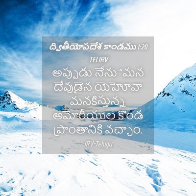 Picture 04 - ద్వితీయోపదేశ కాండము 1:20 TELIRV - అప్పుడు నేను “మన - Bible Verse Picture