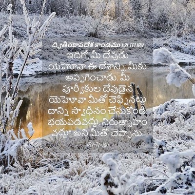 Picture 04 - ద్వితీయోపదేశ కాండము 1:21 TELIRV - ఇదిగో, మీ దేవుడు - Bible Verse Picture