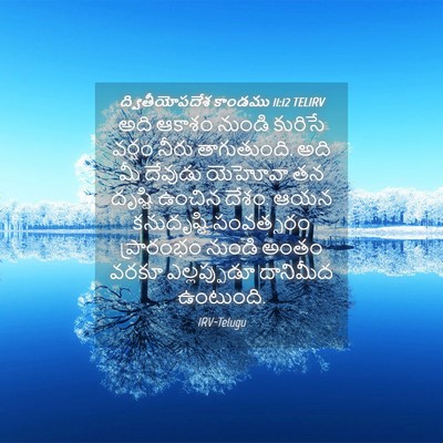 Picture 04 - ద్వితీయోపదేశ కాండము 11:12 TELIRV - అది ఆకాశం నుండి - Bible Verse Picture