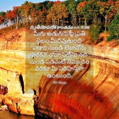 Picture 04 - ద్వితీయోపదేశ కాండము 11:24 TELIRV - మీరు అడుగుపెట్టే - Bible Verse Picture