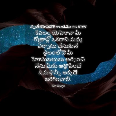 Picture 04 - ద్వితీయోపదేశ కాండము 12:14 TELIRV - కేవలం యెహోవా మీ - Bible Verse Picture