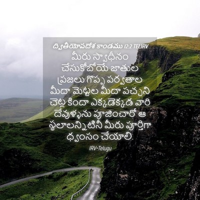 Picture 04 - ద్వితీయోపదేశ కాండము 12:2 TELIRV - మీరు స్వాధీనం - Bible Verse Picture