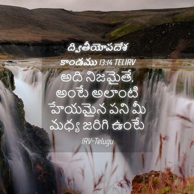 Picture 04 - ద్వితీయోపదేశ కాండము 13:14 TELIRV - అది నిజమైతే, అంటే - Bible Verse Picture