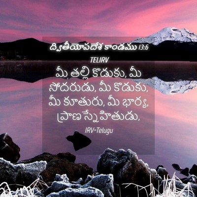 Picture 04 - ద్వితీయోపదేశ కాండము 13:6 TELIRV - మీ తల్లి కొడుకు, మీ - Bible Verse Picture
