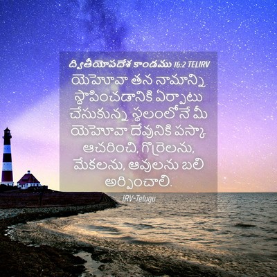 Picture 04 - ద్వితీయోపదేశ కాండము 16:2 TELIRV - యెహోవా తన - Bible Verse Picture