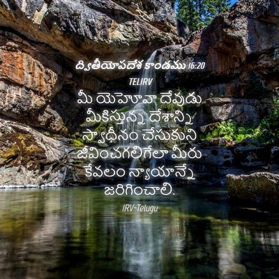 Picture 04 - ద్వితీయోపదేశ కాండము 16:20 TELIRV - మీ యెహోవా దేవుడు - Bible Verse Picture