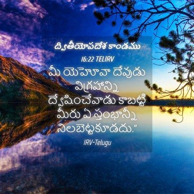 Picture 04 - ద్వితీయోపదేశ కాండము 16:22 TELIRV - మీ యెహోవా దేవుడు - Bible Verse Picture