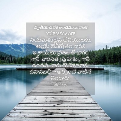 Picture 04 - ద్వితీయోపదేశ కాండము 18:1 TELIRV - “యాజకులుగా - Bible Verse Picture