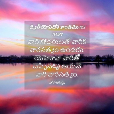 Picture 04 - ద్వితీయోపదేశ కాండము 18:2 TELIRV - వారి సోదరులతో - Bible Verse Picture