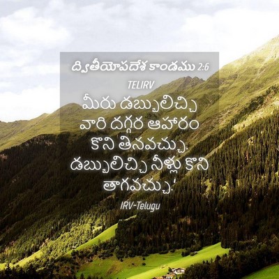 Picture 04 - ద్వితీయోపదేశ కాండము 2:6 TELIRV - మీరు డబ్బులిచ్చి - Bible Verse Picture