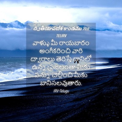 Picture 04 - ద్వితీయోపదేశ కాండము 20:11 TELIRV - వాళ్ళు మీ రాయబారం - Bible Verse Picture