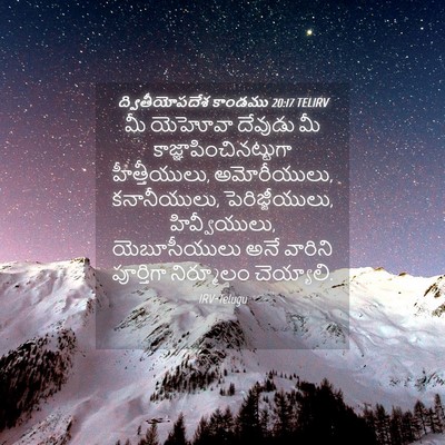 Picture 04 - ద్వితీయోపదేశ కాండము 20:17 TELIRV - మీ యెహోవా దేవుడు - Bible Verse Picture