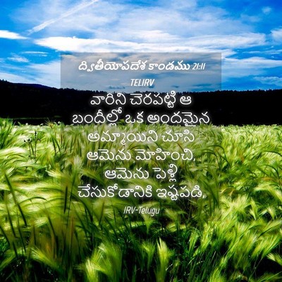 Picture 04 - ద్వితీయోపదేశ కాండము 21:11 TELIRV - వారిని చెరపట్టి ఆ - Bible Verse Picture