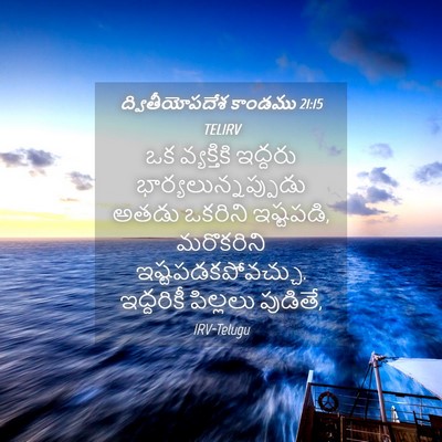 Picture 04 - ద్వితీయోపదేశ కాండము 21:15 TELIRV - ఒక వ్యక్తికి - Bible Verse Picture