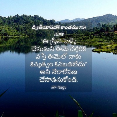 Picture 04 - ద్వితీయోపదేశ కాండము 22:14 TELIRV - “ఈ స్త్రీని - Bible Verse Picture