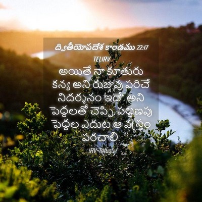 Picture 04 - ద్వితీయోపదేశ కాండము 22:17 TELIRV - అయితే నా కూతురు - Bible Verse Picture