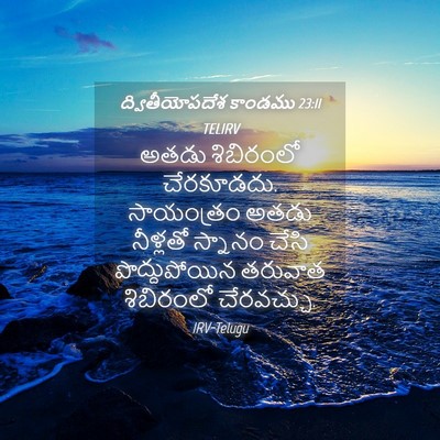 Picture 04 - ద్వితీయోపదేశ కాండము 23:11 TELIRV - అతడు శిబిరంలో - Bible Verse Picture