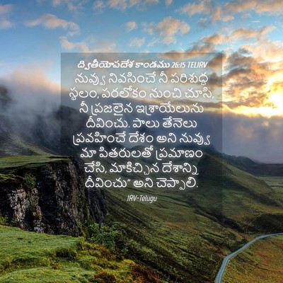Picture 04 - ద్వితీయోపదేశ కాండము 26:15 TELIRV - నువ్వు నివసించే - Bible Verse Picture