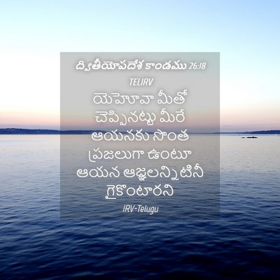 Picture 04 - ద్వితీయోపదేశ కాండము 26:18 TELIRV - యెహోవా మీతో - Bible Verse Picture