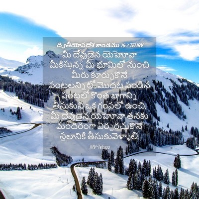 Picture 04 - ద్వితీయోపదేశ కాండము 26:2 TELIRV - మీ దేవుడైన యెహోవా - Bible Verse Picture