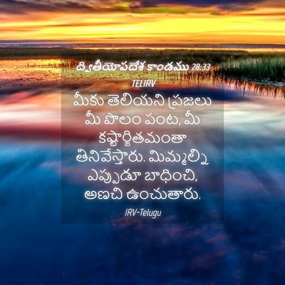 Picture 04 - ద్వితీయోపదేశ కాండము 28:33 TELIRV - మీకు తెలియని - Bible Verse Picture