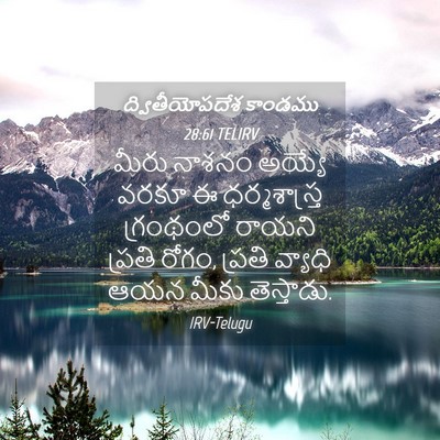 Picture 04 - ద్వితీయోపదేశ కాండము 28:61 TELIRV - మీరు నాశనం అయ్యే - Bible Verse Picture