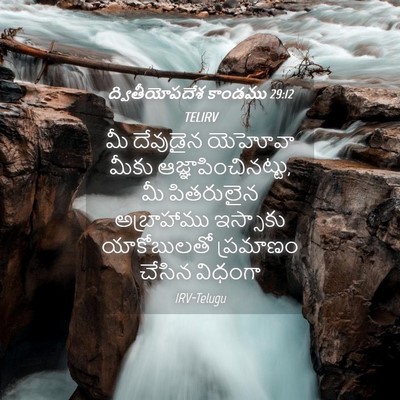Picture 04 - ద్వితీయోపదేశ కాండము 29:12 TELIRV - మీ దేవుడైన యెహోవా - Bible Verse Picture