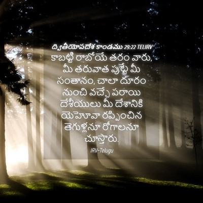Picture 04 - ద్వితీయోపదేశ కాండము 29:22 TELIRV - కాబట్టి రాబోయే - Bible Verse Picture