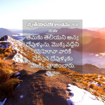 Picture 04 - ద్వితీయోపదేశ కాండము 29:26 TELIRV - తమకు తెలియని అన్య - Bible Verse Picture