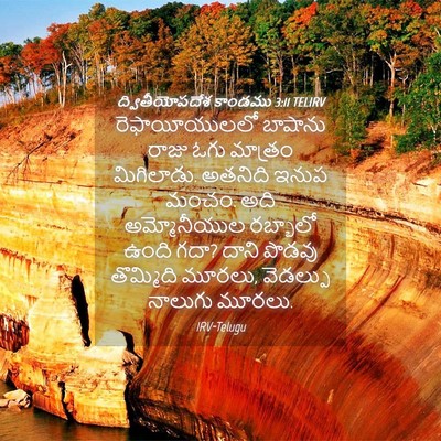 Picture 04 - ద్వితీయోపదేశ కాండము 3:11 TELIRV - రెఫాయీయులలో - Bible Verse Picture